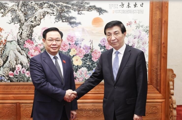 王沪宁会见越南国会主席王庭惠