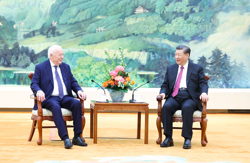 习近平会见法国梅里埃基金会主席梅里埃夫妇1